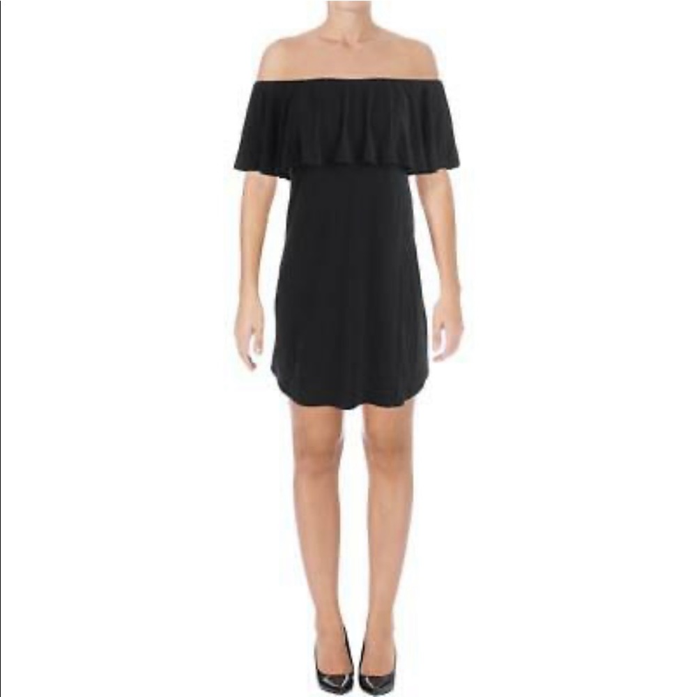 AQUA Off-TheShoulder Ruffle Dress